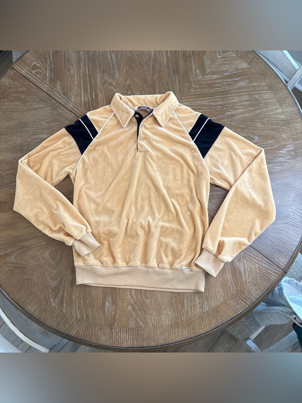 Vintage Logistix Velour collared Pullover
